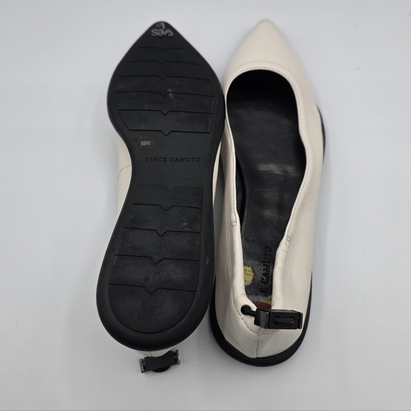 Vince Camuto Bendreta Sport White Pointed Toe Ballet Flats Size 9 NWT Cushioned - Picture 7 of 12